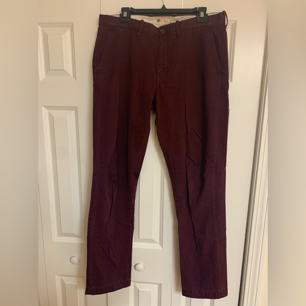 Maroon J Crew Chinos